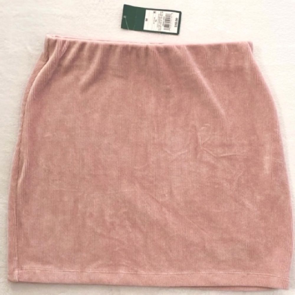Pink Knit Corduroy Mini Skirt from Wild Fable